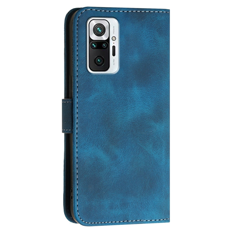 For Redmi Note 10 Pro Max Grid Butterfly Embossed Pattern Leather Phone Case with Lanyard