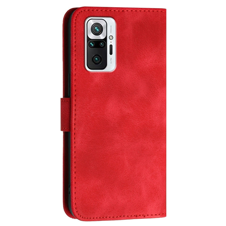 For Redmi Note 10 Pro Max Grid Butterfly Embossed Pattern Leather Phone Case with Lanyard