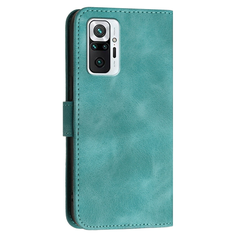 For Redmi Note 10 Pro Max Grid Butterfly Embossed Pattern Leather Phone Case with Lanyard