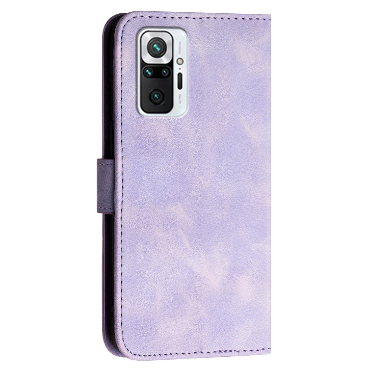 For Redmi Note 10 Pro Max Grid Butterfly Embossed Pattern Leather Phone Case with Lanyard