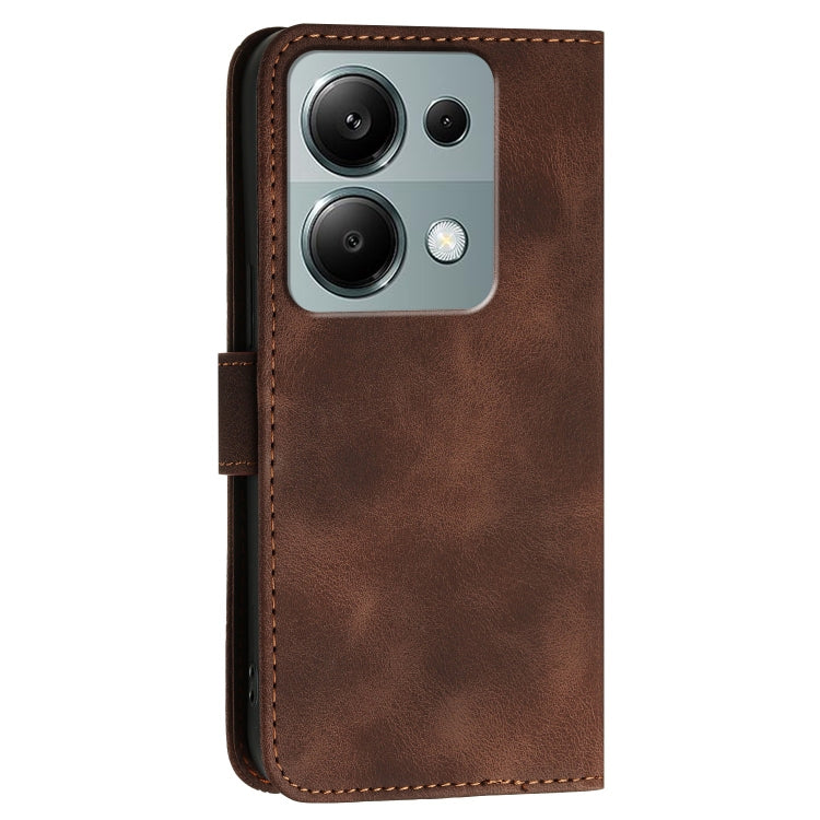 For Redmi Note 13 Pro 4G Grid Butterfly Embossed Pattern Leather Phone Case with Lanyard