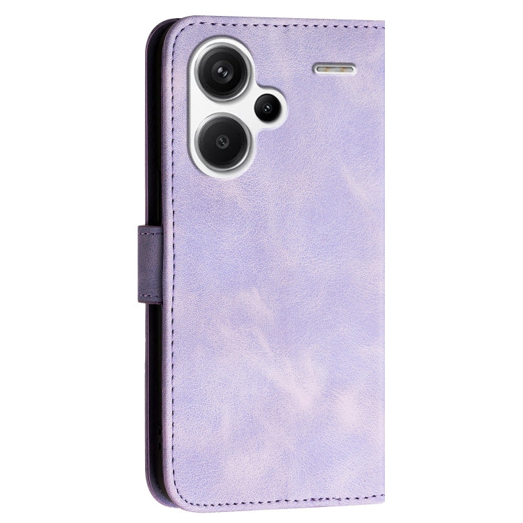 For Redmi Note 13 Pro+ Grid Butterfly Embossed Pattern Leather Phone Case with Lanyard