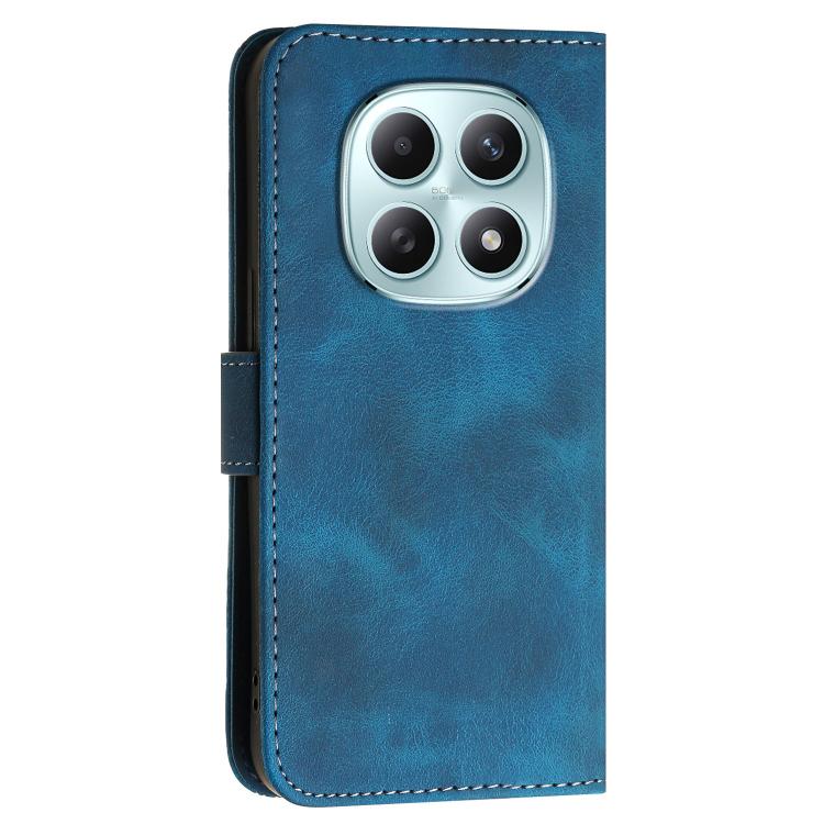 For Redmi Note 15 4G / 5G 164mm / Poco M8 5G Grid Butterfly Embossed Pattern Leather Phone Case with Lanyard