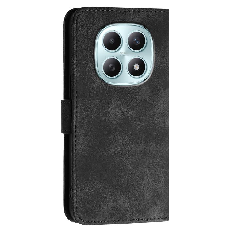 For Redmi Note 15 4G / 5G 164mm / Poco M8 5G Grid Butterfly Embossed Pattern Leather Phone Case with Lanyard