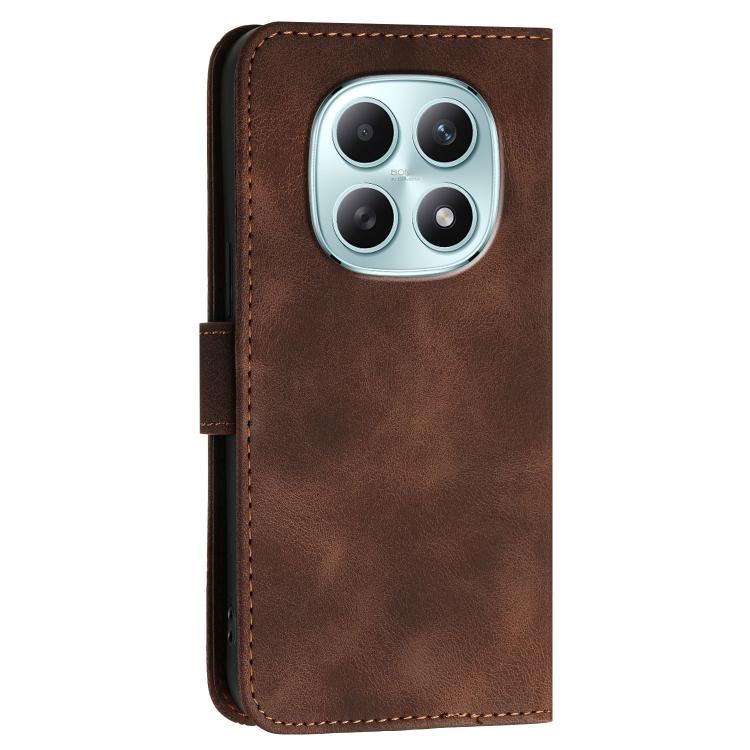 For Redmi Note 15 4G / 5G 164mm / Poco M8 5G Grid Butterfly Embossed Pattern Leather Phone Case with Lanyard
