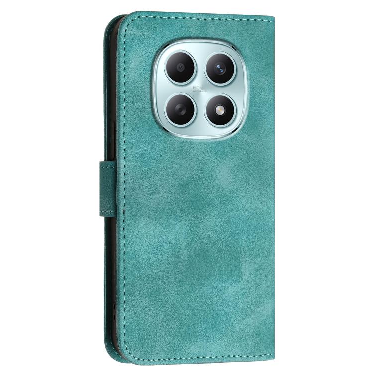 For Redmi Note 15 4G / 5G 164mm / Poco M8 5G Grid Butterfly Embossed Pattern Leather Phone Case with Lanyard