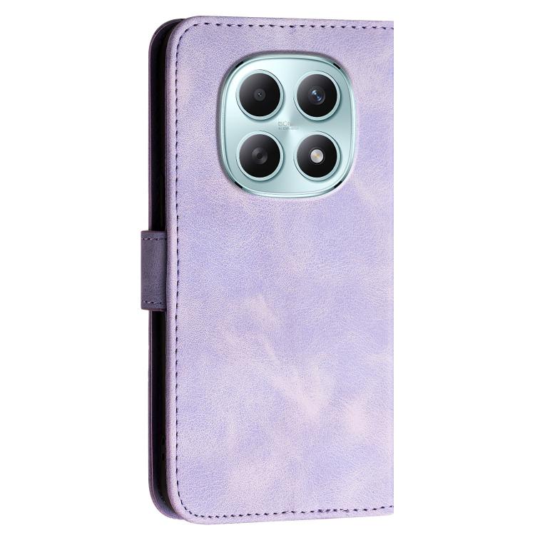 For Redmi Note 15 4G / 5G 164mm / Poco M8 5G Grid Butterfly Embossed Pattern Leather Phone Case with Lanyard