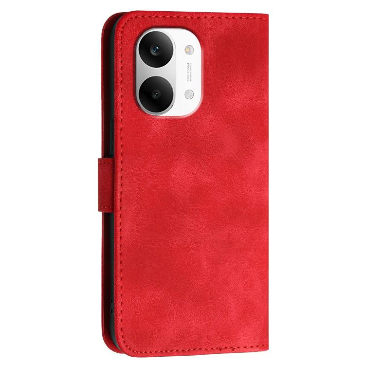 For Redmi Turbo 5 Max / Poco X8 Pro Max Grid Butterfly Embossed Pattern Leather Phone Case with Lanyard