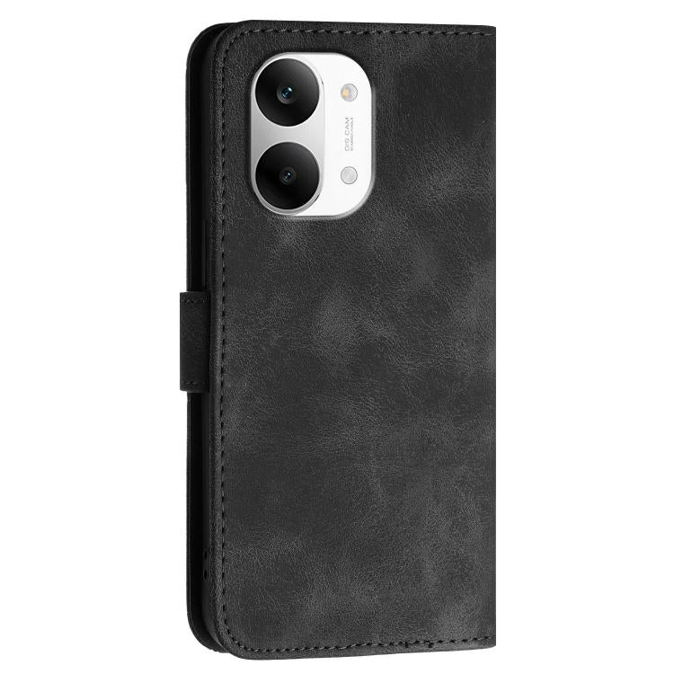 For Redmi Turbo 5 Max / Poco X8 Pro Max Grid Butterfly Embossed Pattern Leather Phone Case with Lanyard