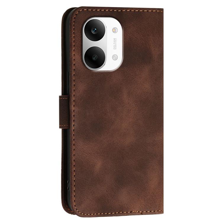 For Redmi Turbo 5 Max / Poco X8 Pro Max Grid Butterfly Embossed Pattern Leather Phone Case with Lanyard