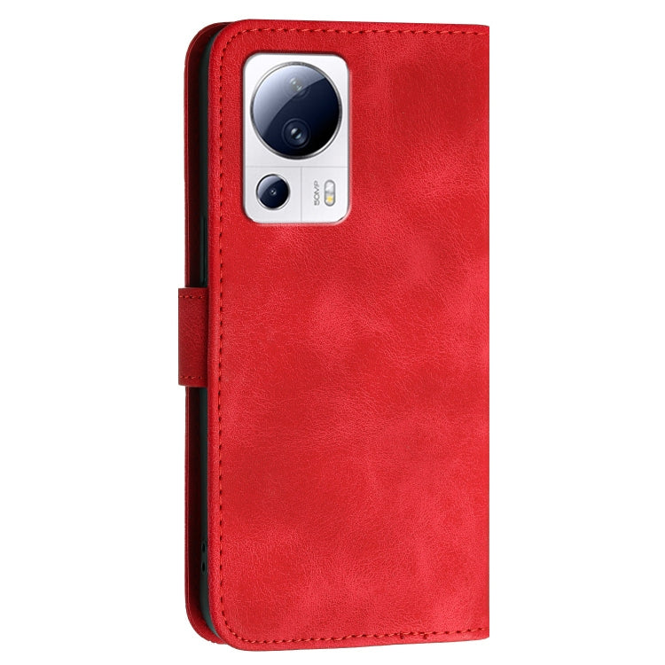 For Xiaomi Civi 2 Grid Butterfly Embossed Pattern Leather Phone Case with Lanyard