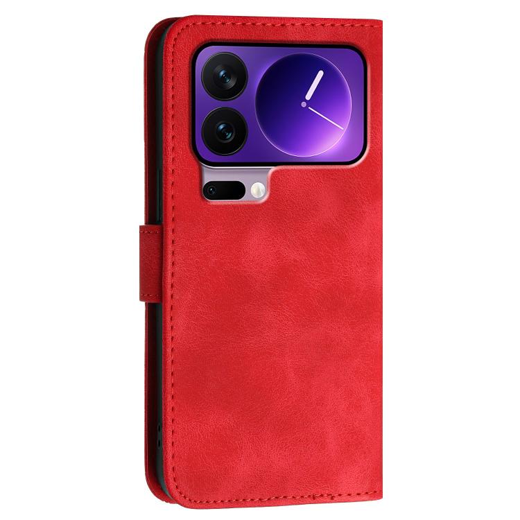 For Xiaomi 17 Pro Grid Butterfly Embossed Pattern Leather Phone Case with Lanyard