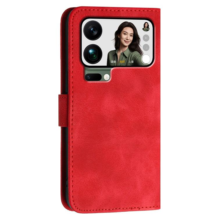 For Xiaomi 17 Pro Max Grid Butterfly Embossed Pattern Leather Phone Case with Lanyard