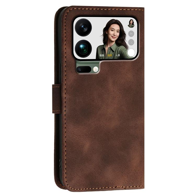 For Xiaomi 17 Pro Max Grid Butterfly Embossed Pattern Leather Phone Case with Lanyard