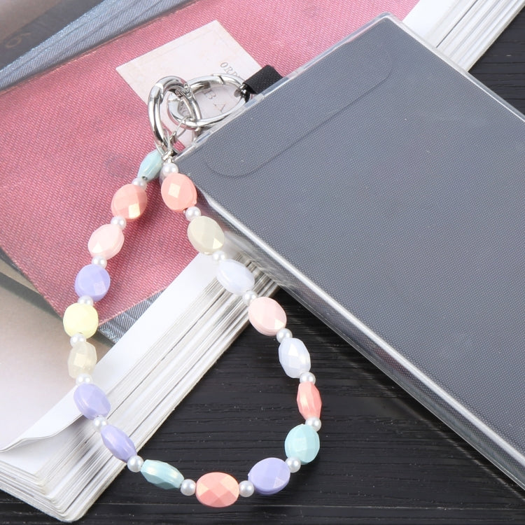Simple Oval Shape Multicolor Beads Chain Anti-lost Short Lanyard - Colorful