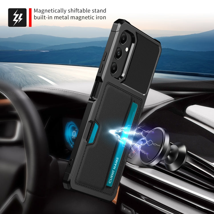 For Samsung Galaxy A05s ZM02 Card Slot Holder Phone Case - Black
