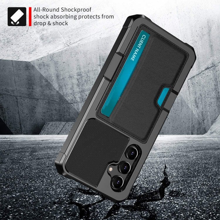 For Samsung Galaxy S24 5G ZM02 Card Slot Holder Phone Case - Black