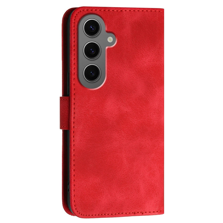 For Samsung Galaxy S24+ 5G YX0080 Grid Butterfly Embossed Pattern Flip Leather Phone Case with Lanyard