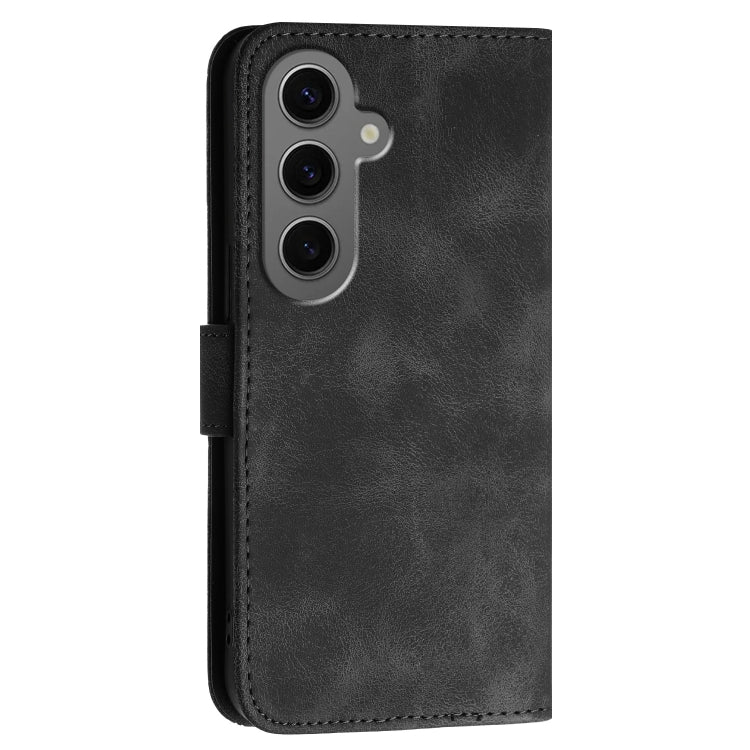 For Samsung Galaxy S24+ 5G YX0080 Grid Butterfly Embossed Pattern Flip Leather Phone Case with Lanyard