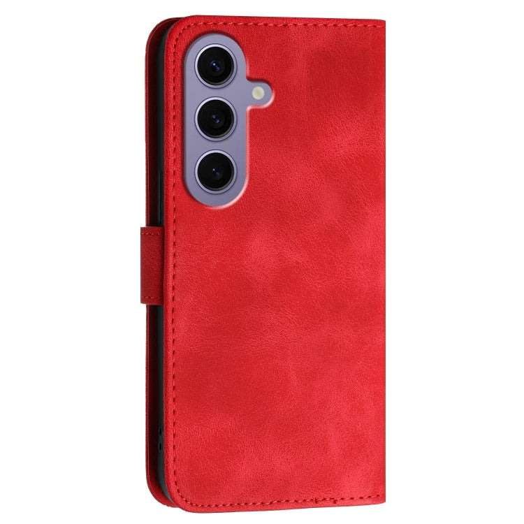 For Samsung Galaxy S24 5G YX0080 Grid Butterfly Embossed Pattern Flip Leather Phone Case with Lanyard
