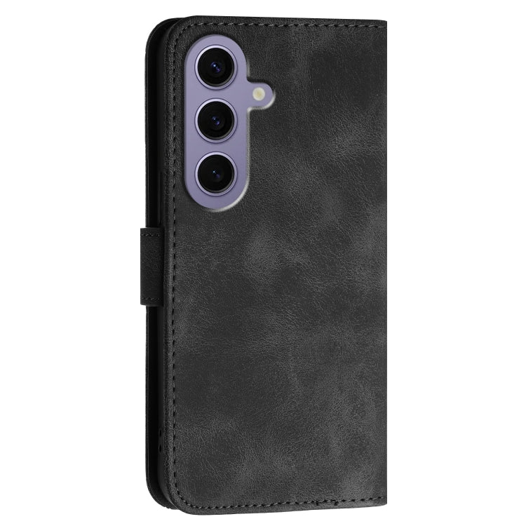 For Samsung Galaxy S24 5G YX0080 Grid Butterfly Embossed Pattern Flip Leather Phone Case with Lanyard