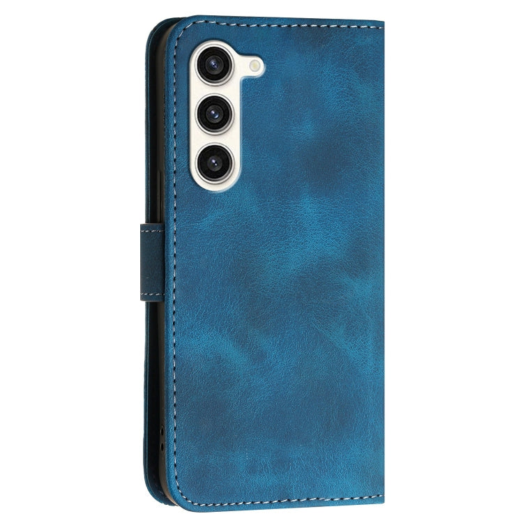 For Samsung Galaxy S23+ 5G YX0080 Grid Butterfly Embossed Pattern Flip Leather Phone Case with Lanyard