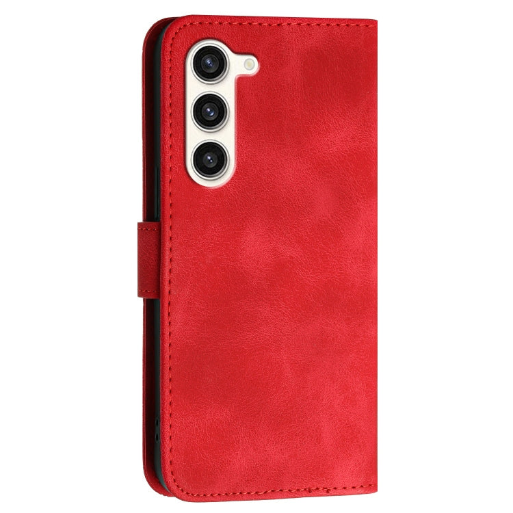 For Samsung Galaxy S23+ 5G YX0080 Grid Butterfly Embossed Pattern Flip Leather Phone Case with Lanyard