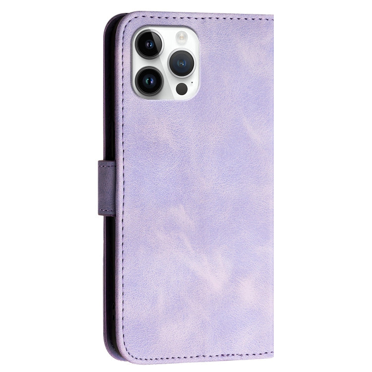 For iPhone 12 Pro Max YX0080 Grid Butterfly Embossed Pattern Flip Leather Phone Case with Lanyard