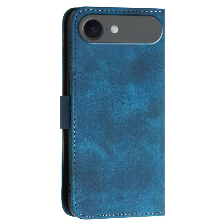 For iPhone Air YX0080 Grid Butterfly Embossed Pattern Flip Leather Phone Case with Lanyard