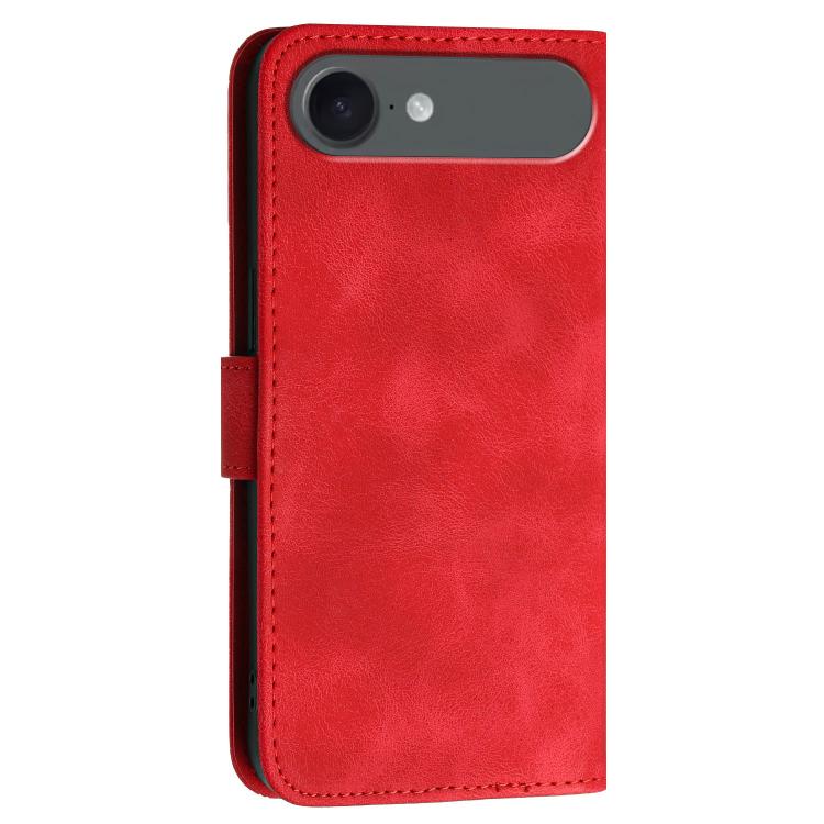 For iPhone Air YX0080 Grid Butterfly Embossed Pattern Flip Leather Phone Case with Lanyard