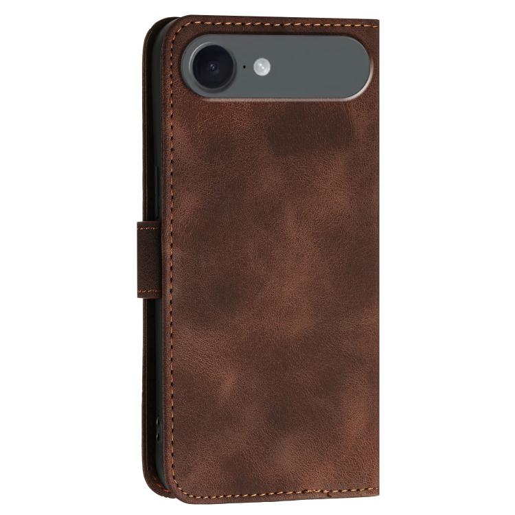 For iPhone Air YX0080 Grid Butterfly Embossed Pattern Flip Leather Phone Case with Lanyard