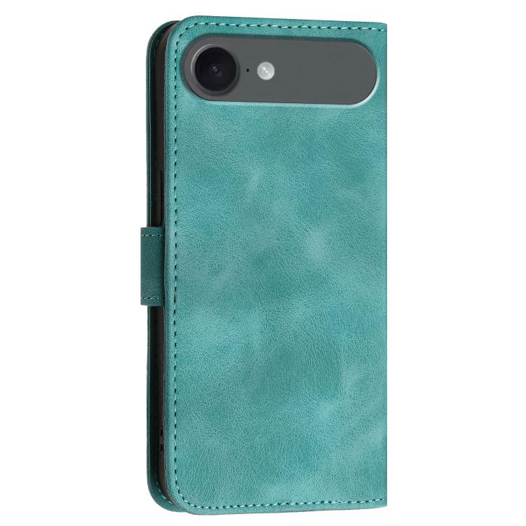 For iPhone Air YX0080 Grid Butterfly Embossed Pattern Flip Leather Phone Case with Lanyard