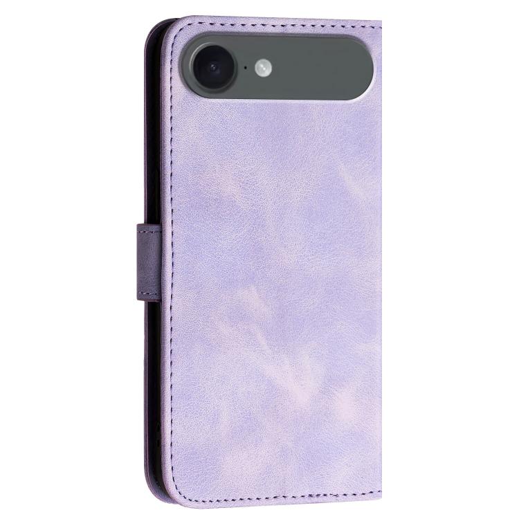 For iPhone Air YX0080 Grid Butterfly Embossed Pattern Flip Leather Phone Case with Lanyard