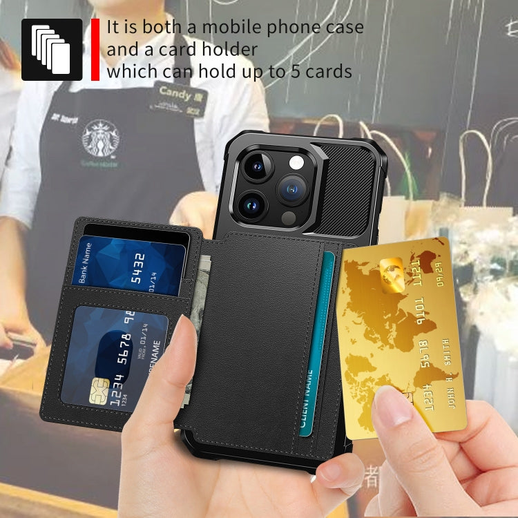 For iPhone 15 Pro Max Magnetic Wallet Card Bag Leather Phone Case