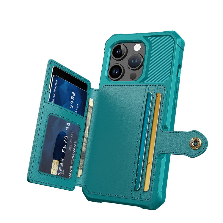 For iPhone 15 Pro Max Magnetic Wallet Card Bag Leather Phone Case