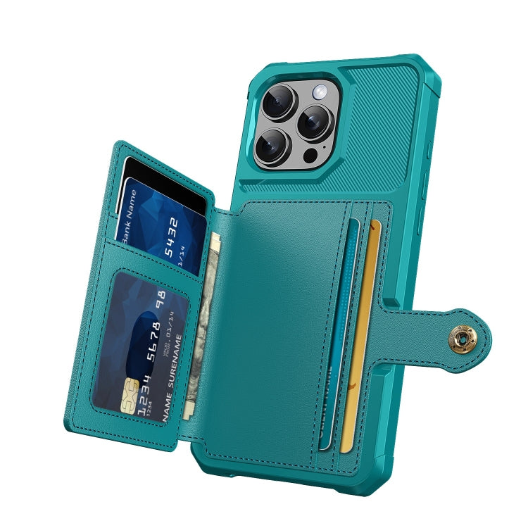 For iPhone 16 Pro Max Magnetic Wallet Card Bag Leather Phone Case