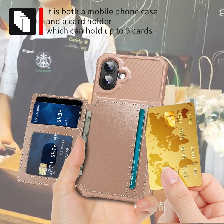 For iPhone 16 Plus Magnetic Wallet Card Bag Leather Phone Case
