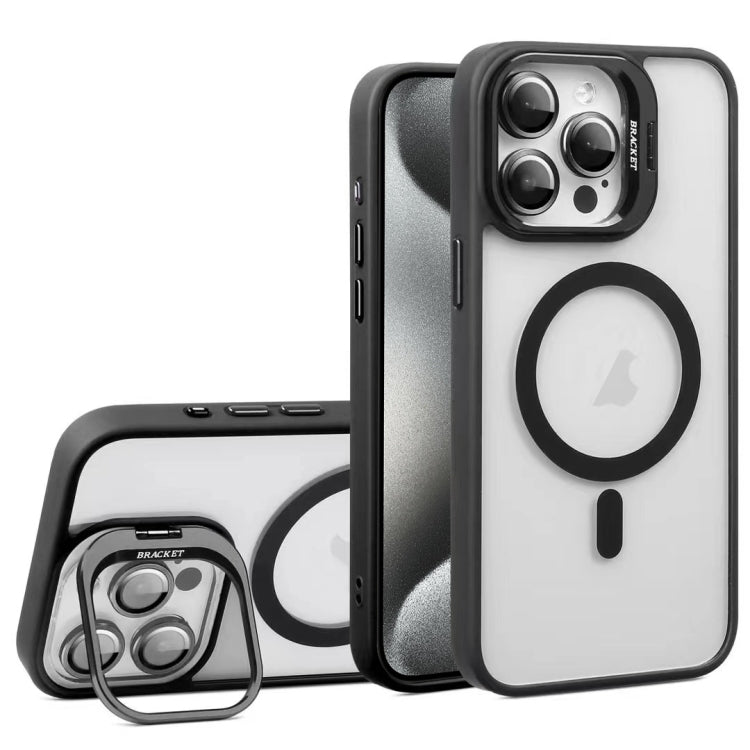 For iPhone 15 Pro U1 Invisible Lens Holder Acrylic + TPU MagSafe Magnetic Phone Case