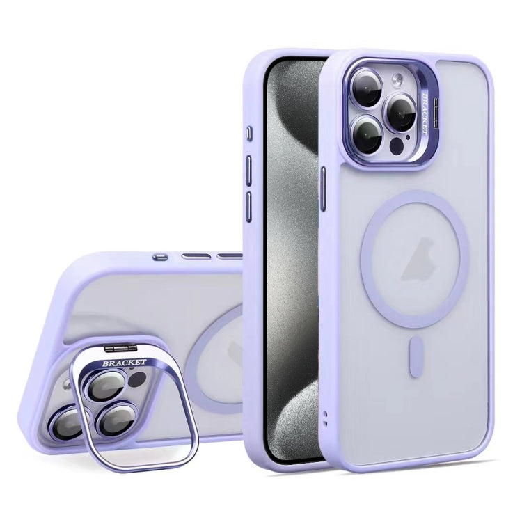 For iPhone 15 Pro U1 Invisible Lens Holder Acrylic + TPU MagSafe Magnetic Phone Case