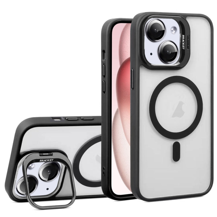 For iPhone 15 Plus U1 Invisible Lens Holder Acrylic + TPU MagSafe Magnetic Phone Case