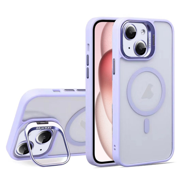 For iPhone 15 Plus U1 Invisible Lens Holder Acrylic + TPU MagSafe Magnetic Phone Case