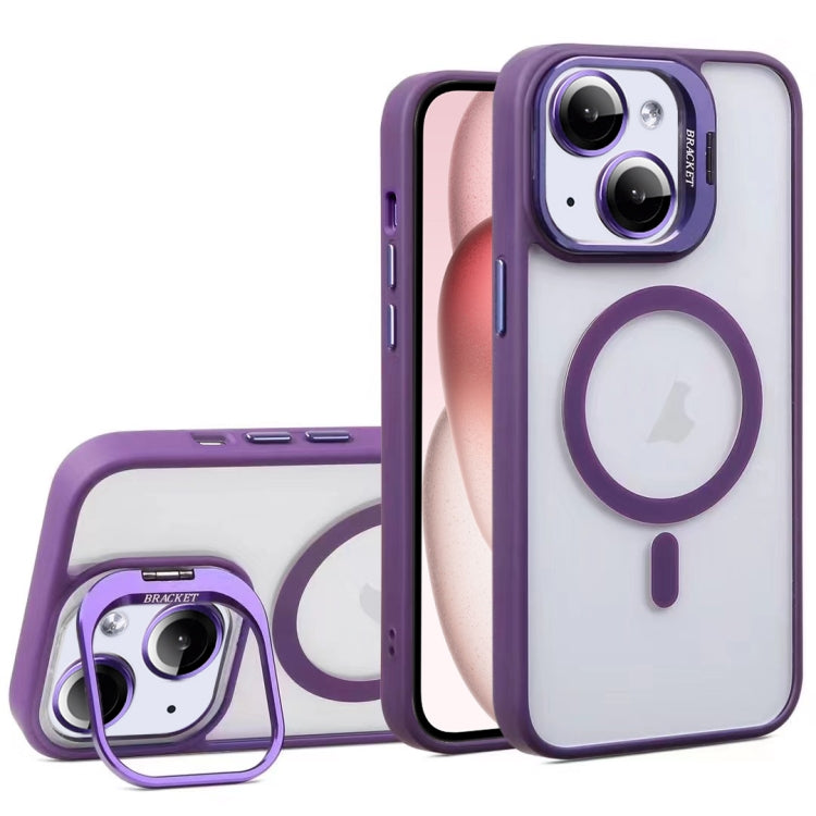 For iPhone 15 U1 Invisible Lens Holder Acrylic + TPU MagSafe Magnetic Phone Case