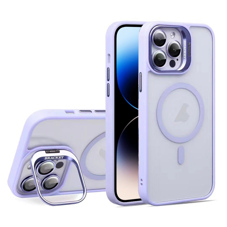 For iPhone 14 Pro Max U1 Invisible Lens Holder Acrylic + TPU MagSafe Magnetic Phone Case