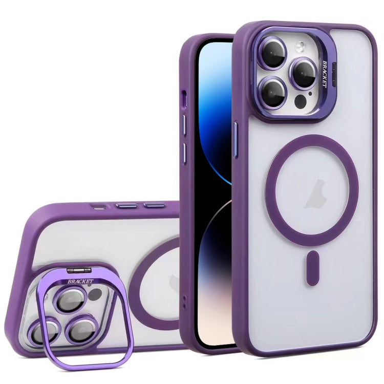 For iPhone 14 Pro U1 Invisible Lens Holder Acrylic + TPU MagSafe Magnetic Phone Case