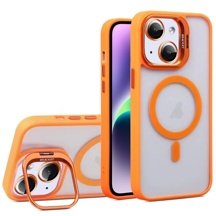 For iPhone 14 Plus U1 Invisible Lens Holder Acrylic + TPU MagSafe Magnetic Phone Case