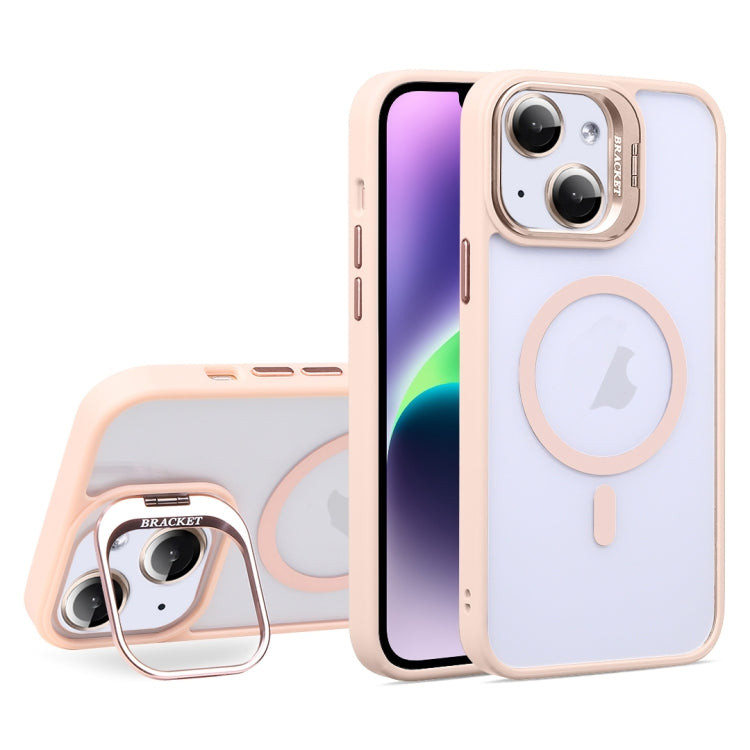 For iPhone 14 Plus U1 Invisible Lens Holder Acrylic + TPU MagSafe Magnetic Phone Case