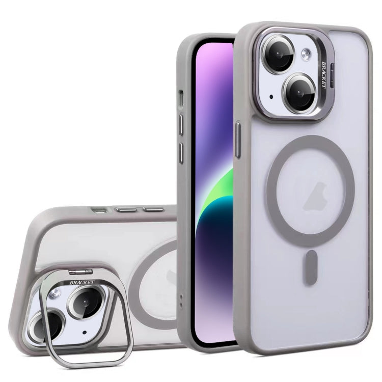 For iPhone 14 Plus U1 Invisible Lens Holder Acrylic + TPU MagSafe Magnetic Phone Case