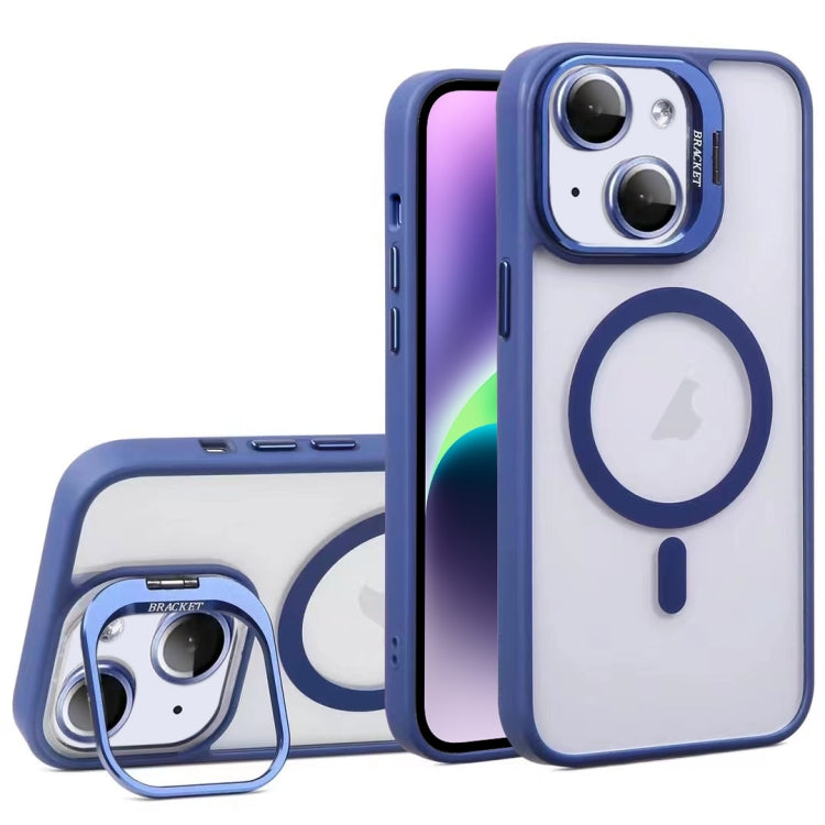 For iPhone 14 Plus U1 Invisible Lens Holder Acrylic + TPU MagSafe Magnetic Phone Case