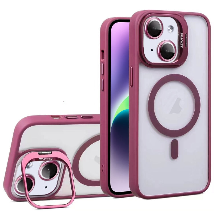 For iPhone 14 U1 Invisible Lens Holder Acrylic + TPU MagSafe Magnetic Phone Case