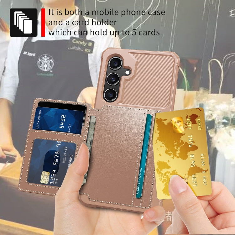 For Samsung Galaxy S24 5G Magnetic Wallet Card Bag Leather Phone Case